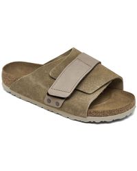 Birkenstock - Kyoto Nubuck Suede Leather Slide Sandals From Finish Line - Lyst