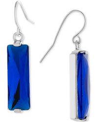Macy's - Color Crystal Rectangle Drop Earrings - Lyst