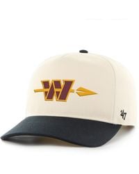 '47 - Natural/black Washington Commanders Hitch Adjustable Hat - Lyst