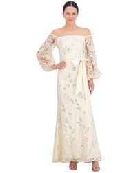 Eliza J - Sequin Embroidered Balloon-sleeve Gown - Lyst