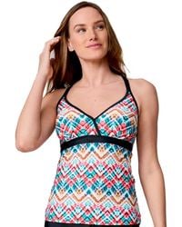 Free Country - Macrame Back Tankini Top - Lyst