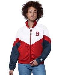 Starter - White/red Boston Red Sox Teamwork Raglan Full-zip Track Jacket - Lyst