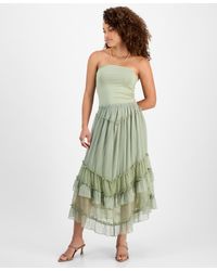 And Now This - Petite Asymmetric-lace-trim Maxi Skirt - Lyst