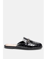 LONDON RAG - Begonia Buckled Faux Leather Mules - Lyst