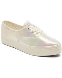 Keds - Point Canvas Lace-up Platform Casual Sneakers From Finish Line - Lyst