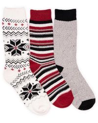 Muk Luks - Boot Socks 3 Pair Pack - Lyst