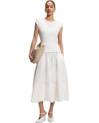 BOSS - Boss By Structured-jersey Slim-fit Dress - Lyst