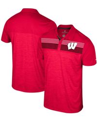 Colosseum Athletics - Wisconsin Badgers Big & Tall Langmore Polo - Lyst