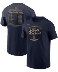 Nike - Usa Hockey 2026 Winter Gold Medal Roster T-shirt - Lyst