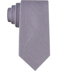Calvin Klein - Textured Solid Silk & Linen Blend Tie - Lyst