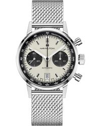 Hamilton - Swiss Automatic Chronograph Intra-matic Mesh Bracelet Watch 40mm - Lyst