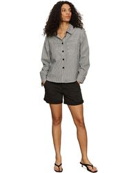 Sanctuary - Ivy Striped Cotton Button-front Shirt - Lyst