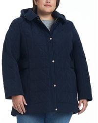 Jones New York - Plus Size Hooded Quilted Coat - Lyst