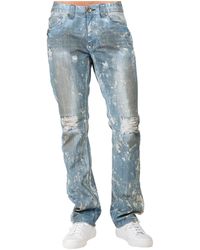Level 7 - Hand Crafted Wash Slim Straight Premium Denim Jeans - Lyst