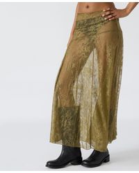 Steve Madden - Veera Sheer Lace Maxi Skirt - Lyst