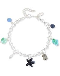 Style & Co. - Mixed Bead & Stone Sea Charm Anklet - Lyst