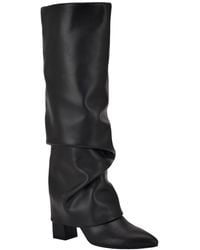 Guess - Geima Knee-high Foldover Slouch Tall Block Heel Dress Boots - Lyst
