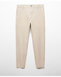 Mango - 100% Slim-fit Cotton Pants - Lyst