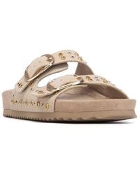 Xti - Suede Double Strap Buckle Sandals - Lyst