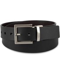 Calvin Klein - Reversible Rectangular Buckle Leather Belt - Lyst