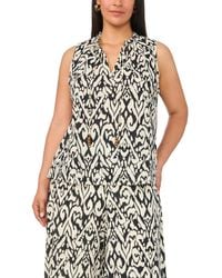 Vince Camuto - Plus Size V-neck Sleeveless Flowy Shell Top - Lyst