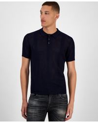 Guess - Mesh Stripe Elija Polo Shirt - Lyst