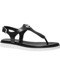 Michael Kors - Val Thong Round Toe Flat Sandals - Lyst