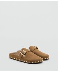Mango - Studded Leather Shoes - Lyst