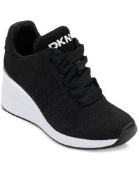 DKNY - Parks Lace-up Wedge Sneakers - Lyst