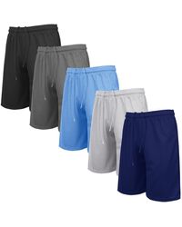 Galaxy By Harvic - 5-pack Lightweight Breathable Moisture Wicking Mesh Shorts - Lyst