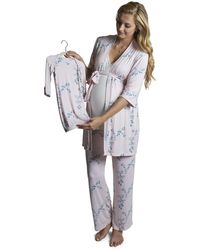 Everly Grey - Maternity Analise During & After 5-piece Maternity/nursing Sleep Set - Lyst