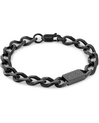 Calvin Klein Stainless Steel Chain Link Bracelet - Black