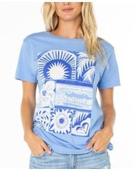 Roxy - Beach Things Graphic Crewneck Top - Lyst