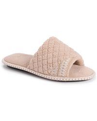 Muk Luks - Sally Open Toe Scuff Slippers - Lyst