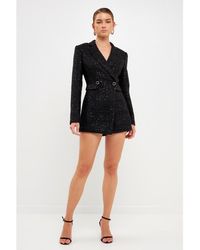 Endless Rose - Tweed Blazer Romper - Lyst
