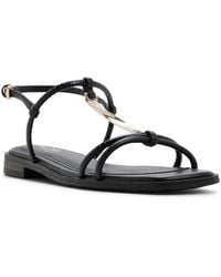 ALDO - Ebaeryn Square T-strap Flat Sandals - Lyst