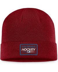 Fanatics - Colorado Avalanche Authentic Pro Cuffed Knit Hat - Lyst