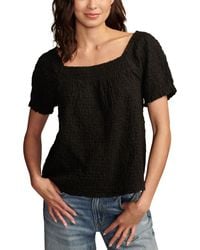 Lucky Brand - Square-neck Short-sleeve Top - Lyst