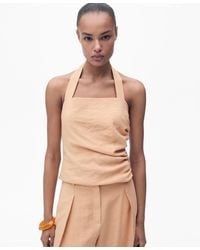 Mango - Gathered Detail Lyocell Top - Lyst