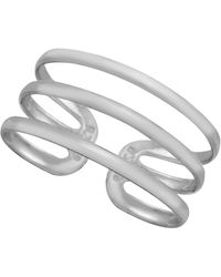 Giani Bernini Sterling Silver Triple Band Adjustable Toe Ring - Metallic