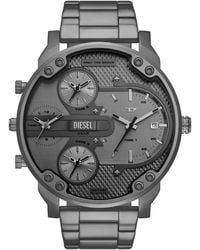 DIESEL - Mr. Daddy Slim Multi-movement Gray Stainless Steel Watch - Lyst