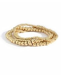 Mint & Lily - Beaded Stainless Steel Bracelet Stacking Set - Lyst