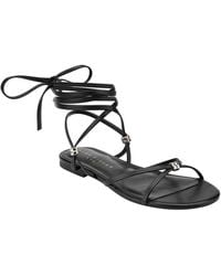 Marc Fisher - Este Leather Strappy Tie-up Sandals - Lyst