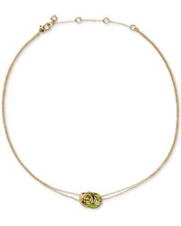 Kate Spade - Gold-tone Interlock Pendant Necklace - Lyst