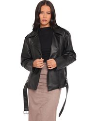 Petal & Pup - Parsons Oversized Faux Leather Moto Jacket - Lyst