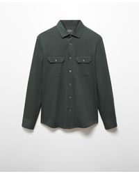 Mango - Pockets Detail Stretch Fabric Overshirt - Lyst