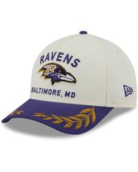 KTZ - Cream/purple Baltimore Ravens 2025 Nfl Draft 9forty A-frame M-crown Adjustable Hat - Lyst