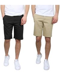 Galaxy By Harvic - 5 Pocket Flat Front Slim Fit Stretch Chino Shorts - Lyst