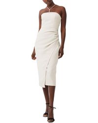 French Connection - Echo Crepe Halter Midi Dress - Lyst