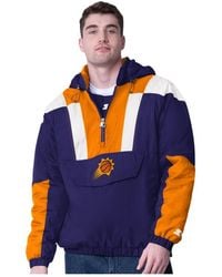 Starter - Purple/orange Phoenix Suns Charger Half-zip Pullover Jacket - Lyst